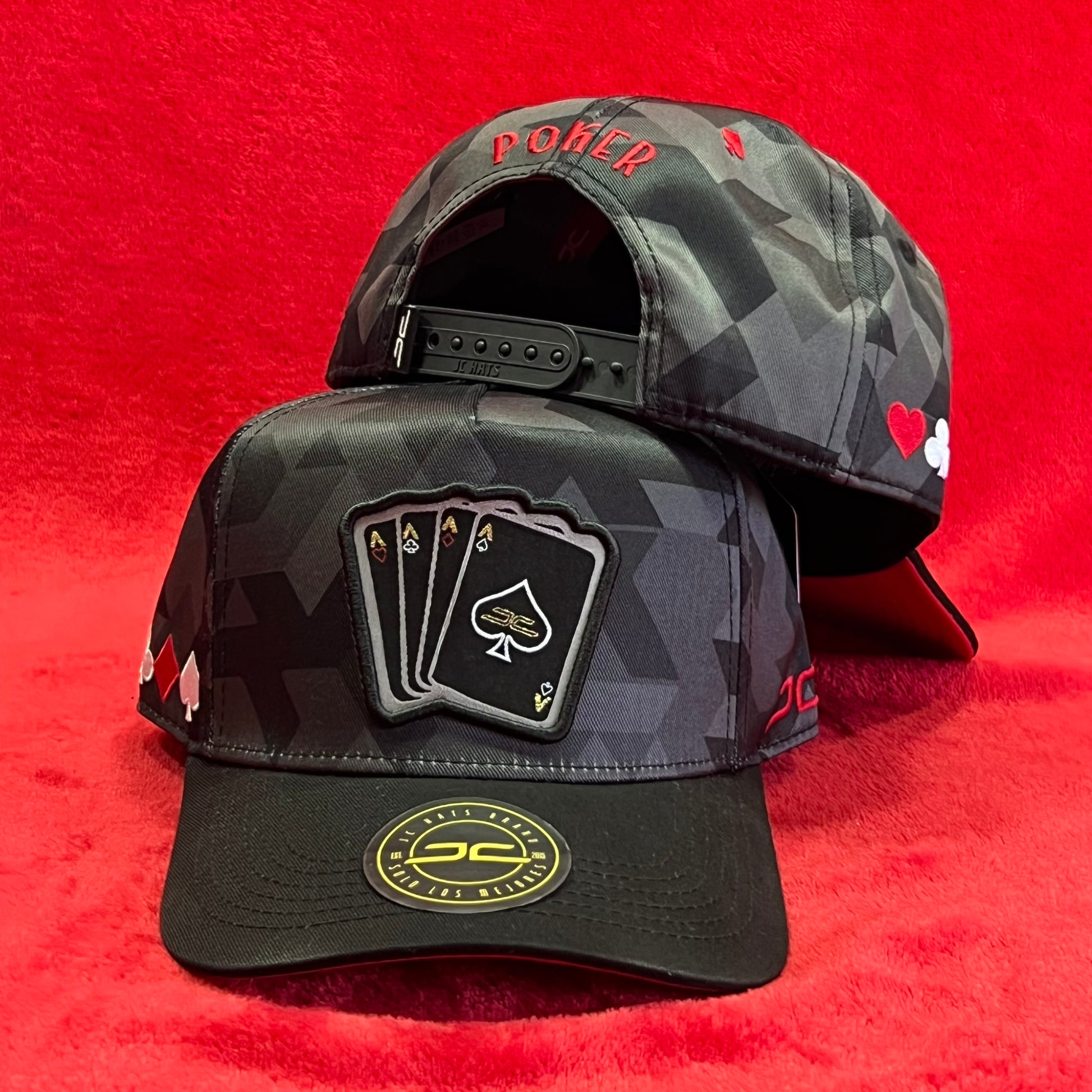JC Hats Poker Camu Gris